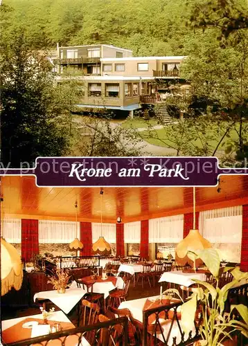 AK / Ansichtskarte 73838282 Wieda Hotel Krone am Park Gastraum Wieda