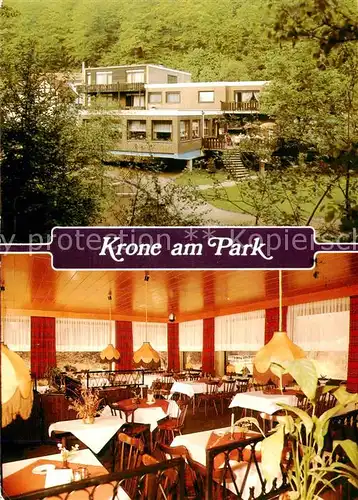 AK / Ansichtskarte  Wieda Hotel Krone am Park Gastraum Wieda