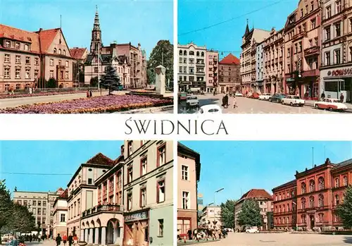 AK / Ansichtskarte  Swidnica_Schweidnitz_PL Plac Tysiaclecia Panstwa Polskiego Teatr Rynek Plac Grunwaldzki 