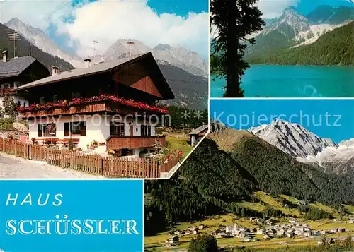 AK / Ansichtskarte  Antholz_Mittertal Haus Schuessler Seepartie Panorama Antholz Mittertal