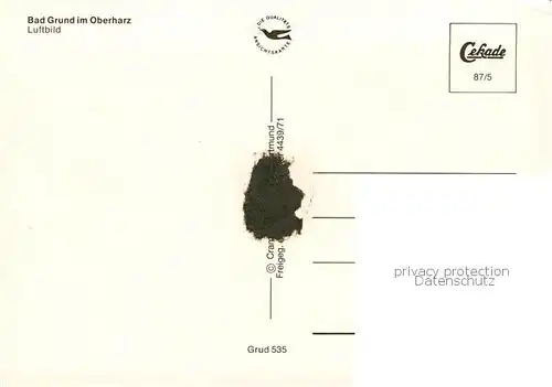 AK / Ansichtskarte  Bad_Grund Fliegeraufnahme Bad_Grund