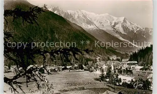 AK / Ansichtskarte  Chamonix_74_Haute-Savoie Vue panoramique Argentières Mont Blanc Glacier des Bossons 