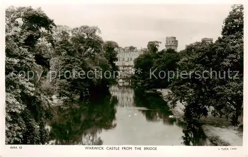 AK / Ansichtskarte  Warwick__Castle_UK from the Bridge 