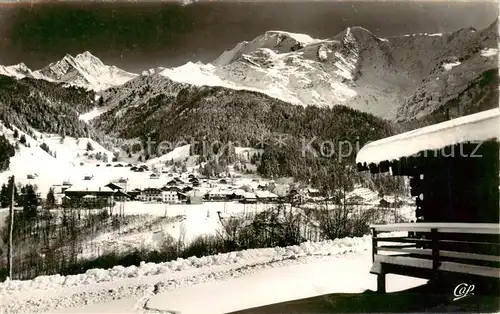 AK / Ansichtskarte  Les_Contamines_sur_Saint_Gervais_74_Haute-Savoie Vue densemble Le Bionnassay les Domes de Miage 