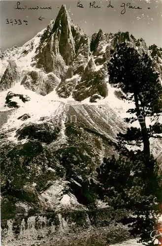 AK / Ansichtskarte  Chamonix_74_Haute-Savoie Mont Blanc La Mer de Glace et lAiguille du Dru 