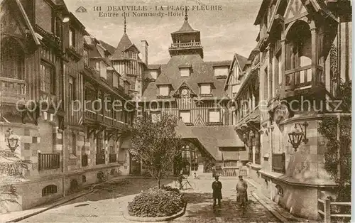AK / Ansichtskarte  Deauville-sur-Mer La Plage Fleurie Entree du Normandy Hotel 
