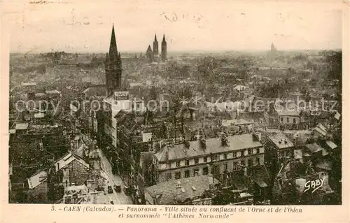 AK / Ansichtskarte  Caen_14 Panorama Ville situee au confluent de lOrne et de lOdon et surnommee lAthenes Normande 