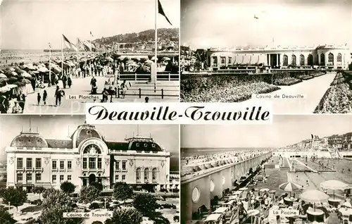 AK / Ansichtskarte  Trouville-Deauville Les Planches Casino de Deauville Casino de Trouville La Piscine Trouville-Deauville