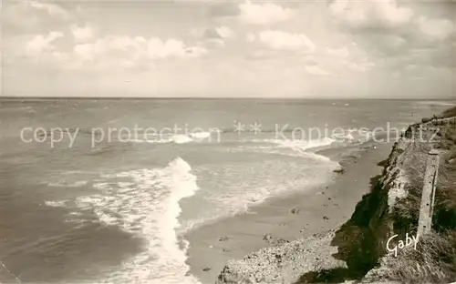 AK / Ansichtskarte  Saint-Aubin-sur-Mer_Calvados Les Falaises et la Mer Saint-Aubin-sur-Mer