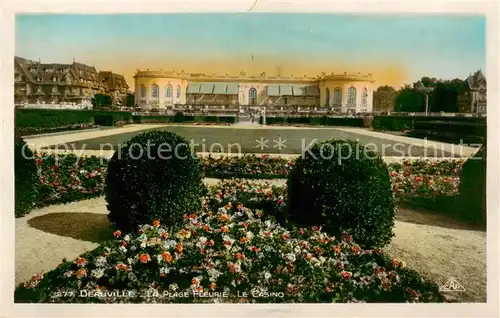 AK / Ansichtskarte  Deauville-sur-Mer La Plage Fleurie Le Casino 