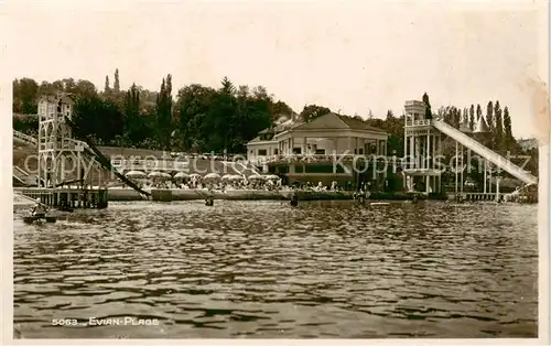 AK / Ansichtskarte  Evian-les-Bains_74 La Plage 