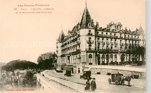 AK / Ansichtskarte  Pau_64 Hotel Gassion et le Boulevard des Pyrenees 