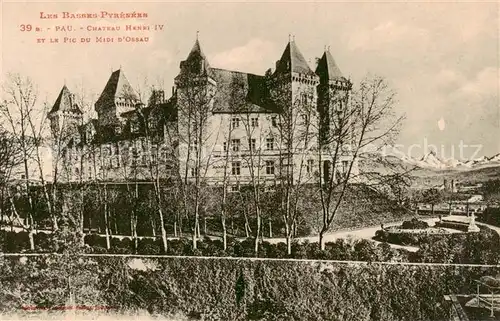 AK / Ansichtskarte  Pau_64 Chateau Henri IV et le Pic du Midi d'Ossau 