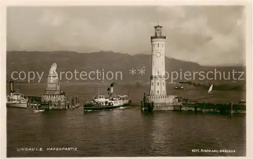 AK / Ansichtskarte Dampfer_Seitenrad Undau i.B. Hafenpartie 1011 Risch Lau Bregenz 