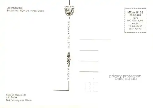 AK / Ansichtskarte Luhacovice_CZ Zotavovna ROH 30 vyroci Unora 