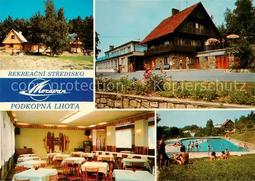AK / Ansichtskarte Podkopna_Lhota_Otrokovice_CZ Rekreacni stredisko Gastraum Freibad 