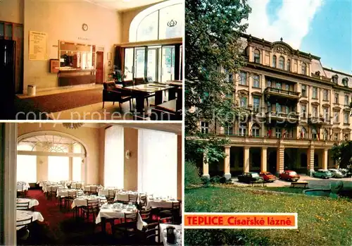 AK / Ansichtskarte Teplice__Teplitz Schoenau_CZ Ciarske lazne Gastraeume 