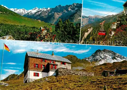 AK / Ansichtskarte Edelhuette_2238m_Zillertal_Tirol_AT mit Ahornspitze Stillup Gr Loeffler Ahornbahn mit Brandbergkolm 