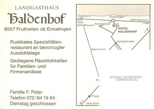 AK / Ansichtskarte Fruthwilen Landgasthaus Haldenhof Fruthwilen