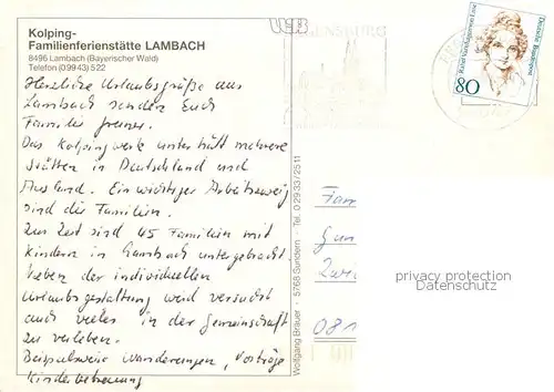 AK / Ansichtskarte Lambach_Lam Kolping Familienferienstaette Lambach Lambach_Lam