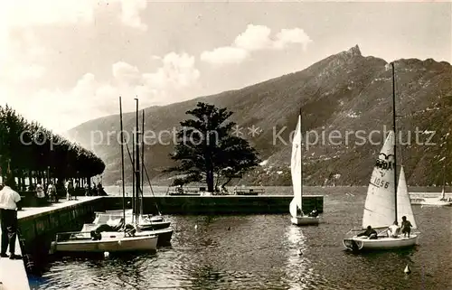 AK / Ansichtskarte Aix les Bains_73_Savoie Le Lac et la Dent du Chat 