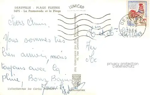 AK / Ansichtskarte Deauville sur Mer Plage Fleurie La Promenade et la Plage 