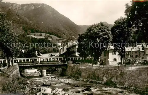 AK / Ansichtskarte Taninges_74_Haute Savoie Le Train electrique sur le Pont du Foron 