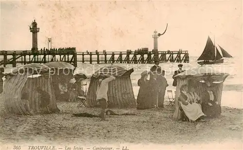 AK / Ansichtskarte Trouville sur Mer Les Jetees Contrejour Trouville sur Mer