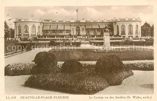 AK / Ansichtskarte Deauville sur Mer Le Casino vu des Jardins 