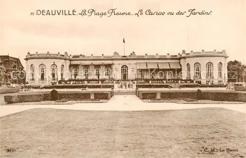 AK / Ansichtskarte Deauville sur Mer Le Casino vu des Jardins 