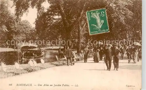 AK / Ansichtskarte Bordeaux_33 Une Allee au Jardin Public 