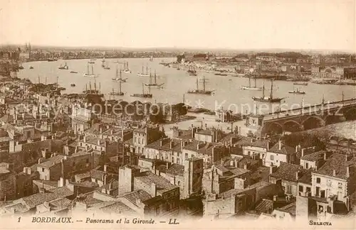 AK / Ansichtskarte Bordeaux_33 Panorama et la Gironde 