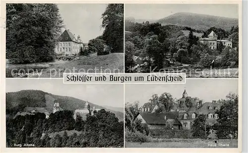 AK / Ansichtskarte Luedenscheid Schloss Neuenhof Schloss Odenthal Burg Altena Haus Rhade Luedenscheid