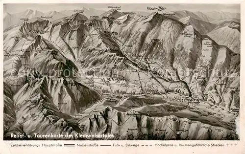 AK / Ansichtskarte Kleinwalsertal_Vorarlberg_AT Panoramakarte 