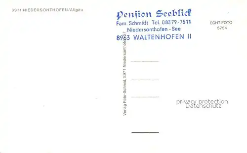 AK / Ansichtskarte Niedersonthofen_Waltenhofen Pension Haus Seeblick 