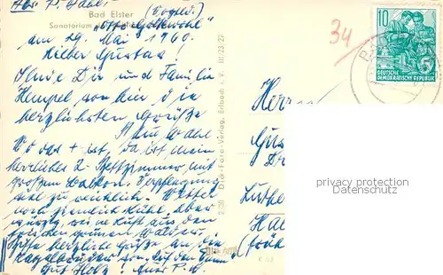 AK / Ansichtskarte Bad_Elster Sanatorium der Poehlemer Bad_Elster