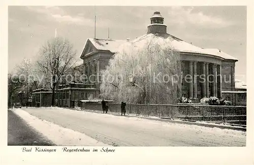 AK / Ansichtskarte Bad_Kissingen Regentenbau im Schnee Bad_Kissingen