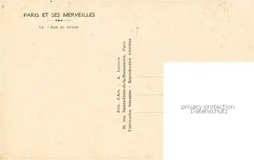 AK / Ansichtskarte Paris_75 Rue de Rivoli 