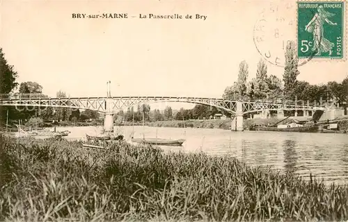 AK / Ansichtskarte  Bry-sur-Marne La Passerelle de Bry Bry-sur-Marne