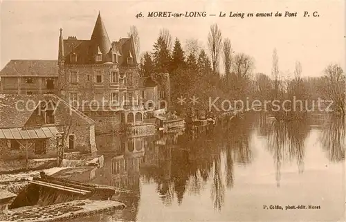 AK / Ansichtskarte  Moret-sur-Loing Le Loing en amont du pont Moret-sur-Loing
