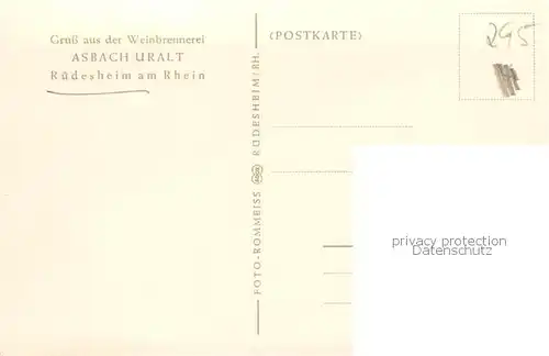 AK / Ansichtskarte  Ruedesheim_am_Rhein Weinbrennerei Asbach Uralt Gruppenfoto 