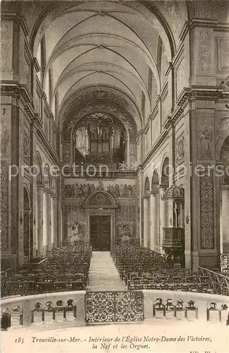 AK / Ansichtskarte  Trouville-sur-Mer Interieur de lEglise Notre Dame des Victoires la Nef et les Orgues Trouville-sur-Mer