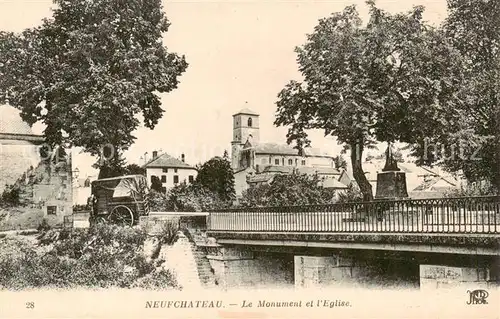 AK / Ansichtskarte  Neufchateau_88_Vosges Le Monument et l'Eglise 