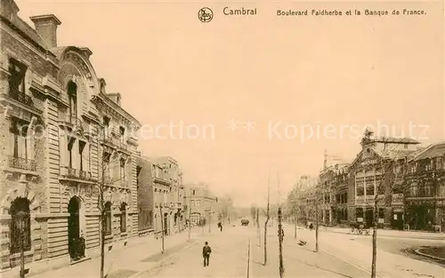 AK / Ansichtskarte  Cambrai_59_Nord Boulevard Faidherbe et la Banque de France 