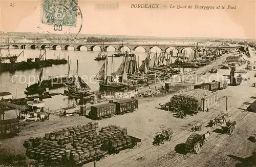 AK / Ansichtskarte Bordeaux_33 Le Quai de Bourgogne et le pont 