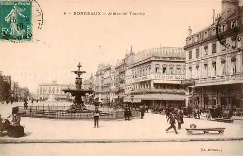 AK / Ansichtskarte Bordeaux_33 Allees de Tourny Fontaine 