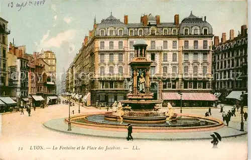 AK / Ansichtskarte Lyon_69_Rhone La Fontaine et Place des Jacobins 