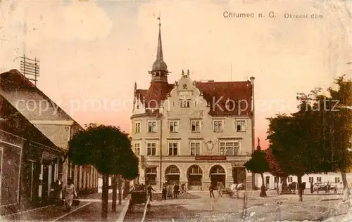 AK / Ansichtskarte Chlumec_Cidlinou_Chlumetz_Zidlina_CZ Okreani dum 