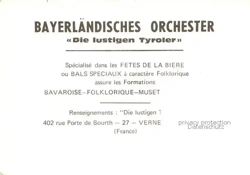 AK / Ansichtskarte Verneuil_ sur Avre_27_Eure Bayerlaendisches Orchester Die lustigen Tyroler Musikkapelle 