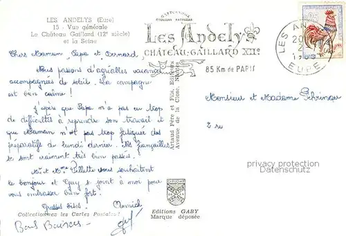 AK / Ansichtskarte Les_Andelys Chateau Gaillard 12e siecle et la Seine vue aerienne Les_Andelys